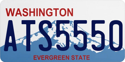 WA license plate ATS5550