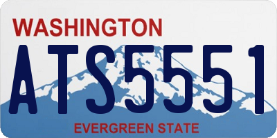 WA license plate ATS5551