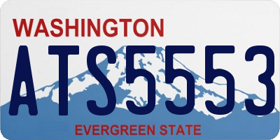 WA license plate ATS5553