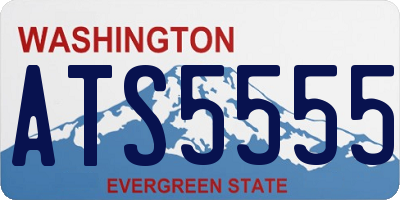WA license plate ATS5555