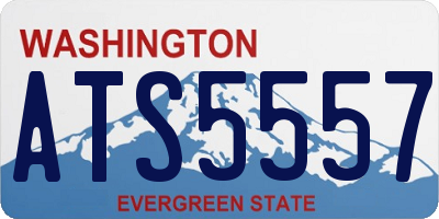 WA license plate ATS5557