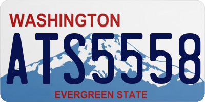 WA license plate ATS5558