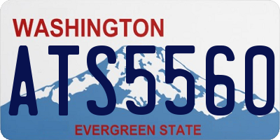 WA license plate ATS5560