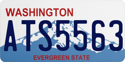 WA license plate ATS5563