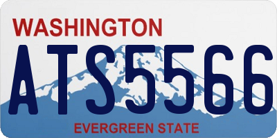 WA license plate ATS5566