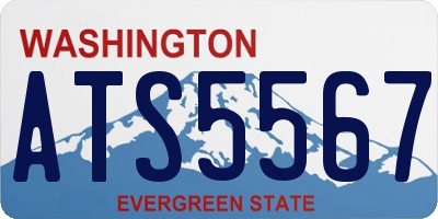 WA license plate ATS5567