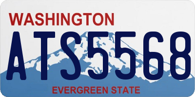 WA license plate ATS5568