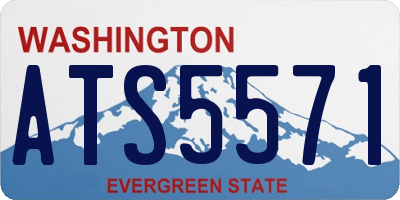 WA license plate ATS5571