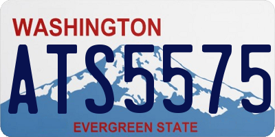 WA license plate ATS5575