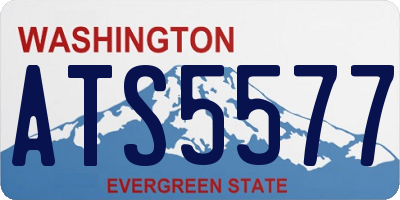 WA license plate ATS5577