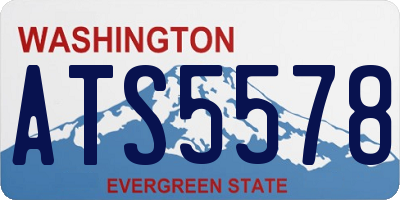 WA license plate ATS5578