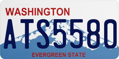 WA license plate ATS5580