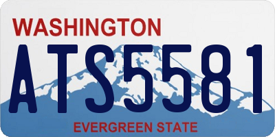 WA license plate ATS5581