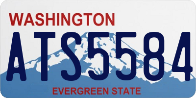 WA license plate ATS5584