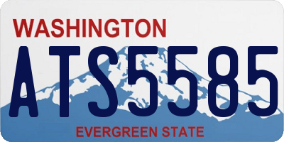 WA license plate ATS5585