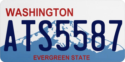 WA license plate ATS5587