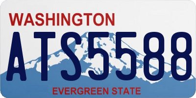 WA license plate ATS5588