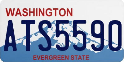 WA license plate ATS5590