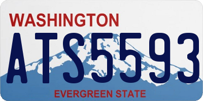 WA license plate ATS5593