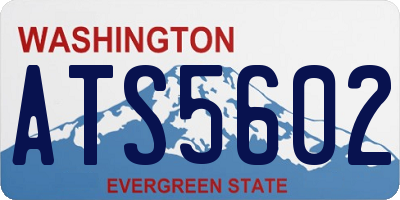 WA license plate ATS5602