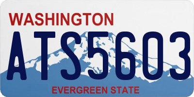 WA license plate ATS5603