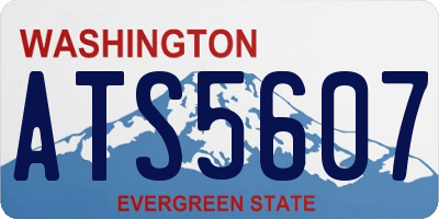 WA license plate ATS5607