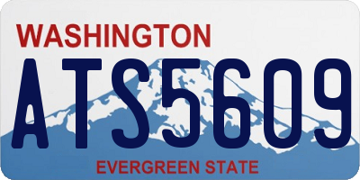 WA license plate ATS5609