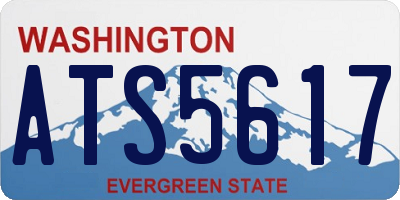 WA license plate ATS5617