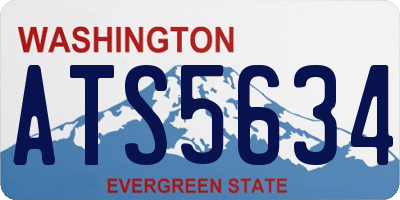 WA license plate ATS5634