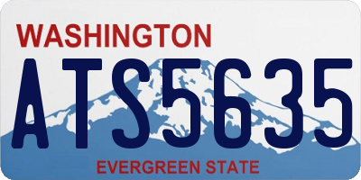 WA license plate ATS5635