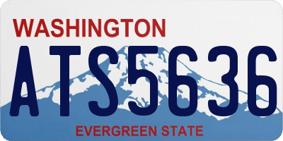 WA license plate ATS5636