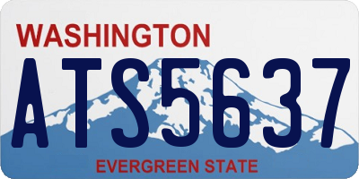 WA license plate ATS5637