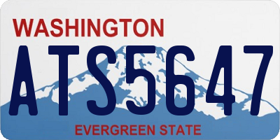 WA license plate ATS5647