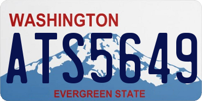 WA license plate ATS5649