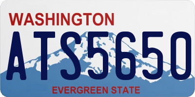 WA license plate ATS5650