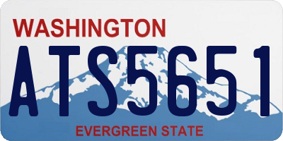 WA license plate ATS5651