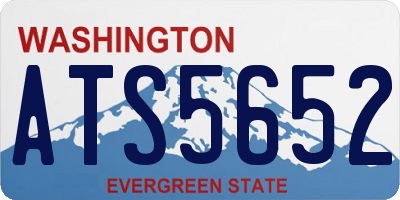WA license plate ATS5652