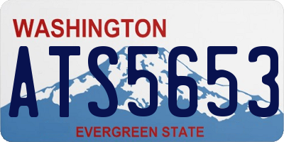 WA license plate ATS5653
