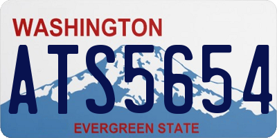 WA license plate ATS5654