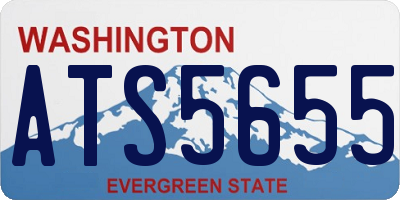 WA license plate ATS5655