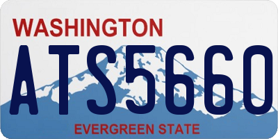 WA license plate ATS5660