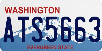 WA license plate ATS5663