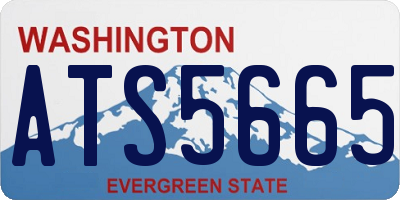 WA license plate ATS5665