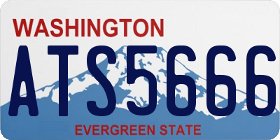WA license plate ATS5666
