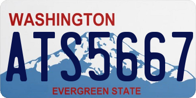 WA license plate ATS5667