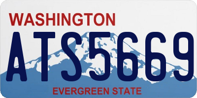 WA license plate ATS5669