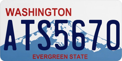 WA license plate ATS5670
