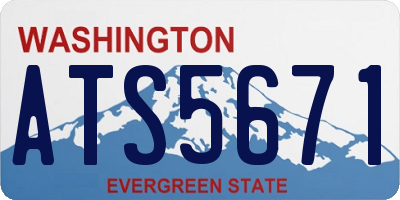 WA license plate ATS5671