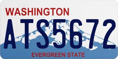 WA license plate ATS5672