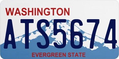 WA license plate ATS5674